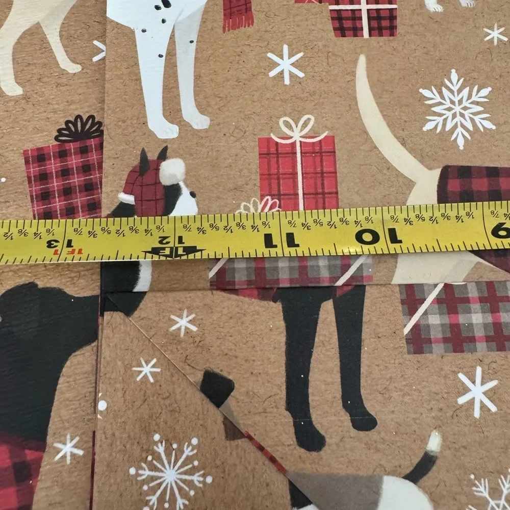Christmas Farmhouse Holiday Plaid Dogs 2-pc Gift Bags
